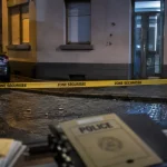 Fusillade tourcoing : ruban zone sécurisée, douilles et impacts sur la façade