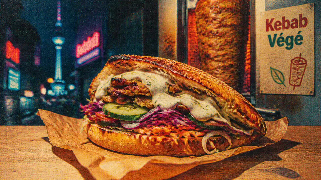 lille kebab végé, kebab berlinois sur table