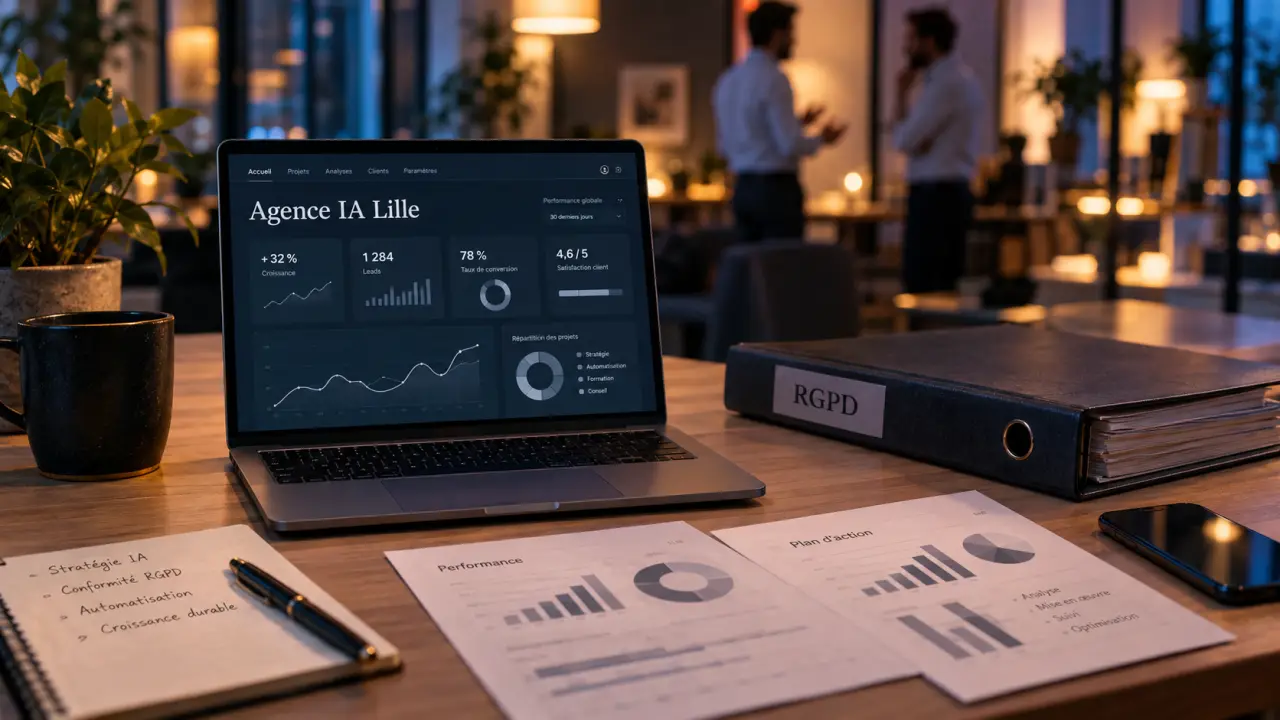 Agence IA Lille sur ordinateur, choix partenaire technologique