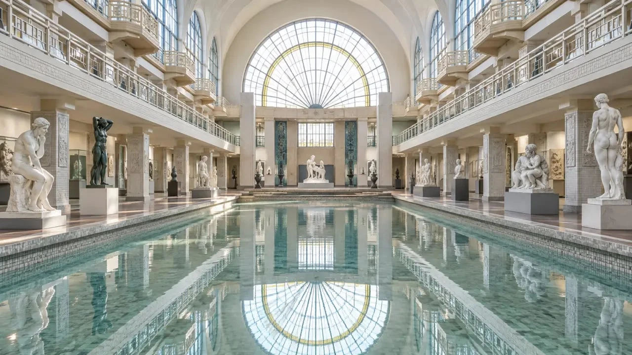 Musées de Lille : intérieur Art déco de La Piscine à Roubaix