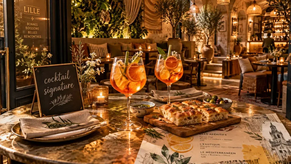 Nouveaux bars Lille : trois ambiances, cocktails Spritz et thaï