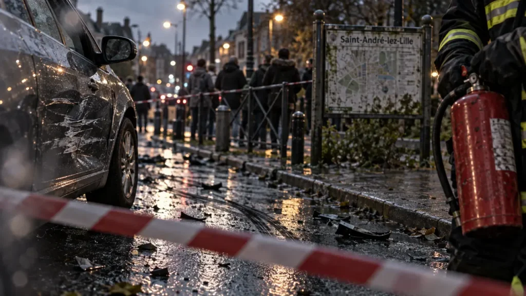 Un accident spectaculaire à Saint-André-lez-Lille ce mardi