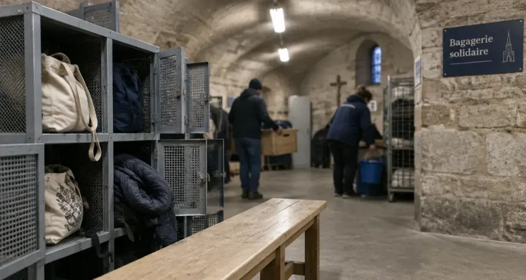 À Lille, une bagagerie solidaire ouvre sous la cathédrale Notre-Dame-de-la-Treille