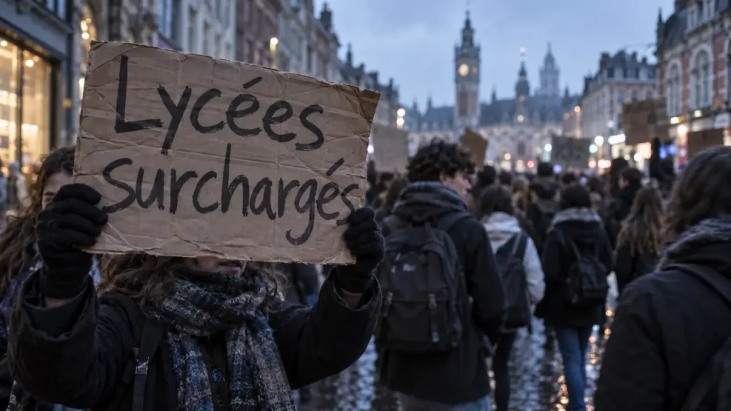À Lille, 25 000 manifestants selon la CGT contre des lycées surchargés