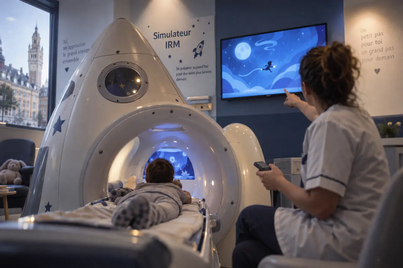 Lille : un simulateur d'IRM en forme de fusée pour rassurer les enfants