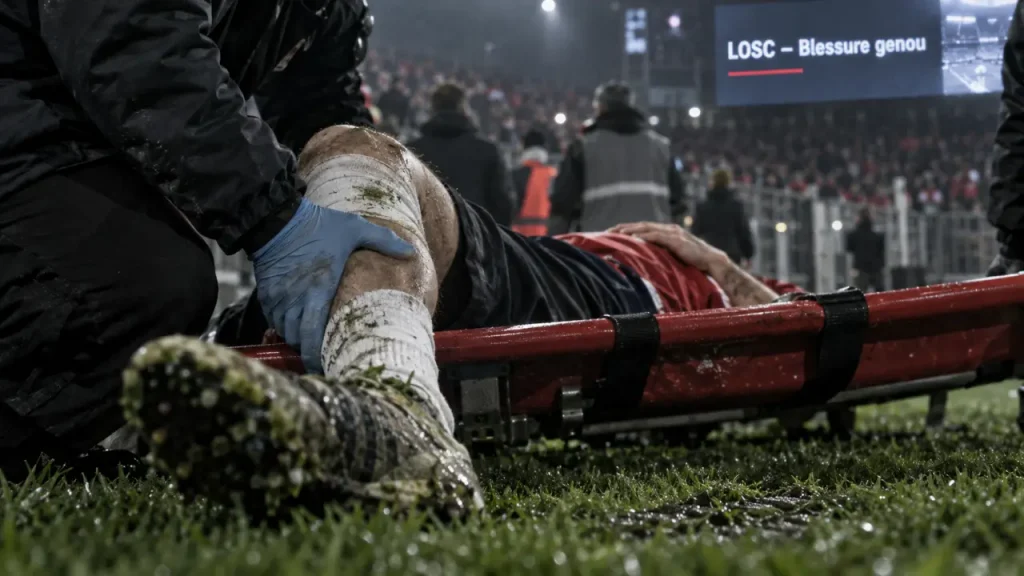 LOSC : Tiago Santos blessé au genou droit contre Le Havre