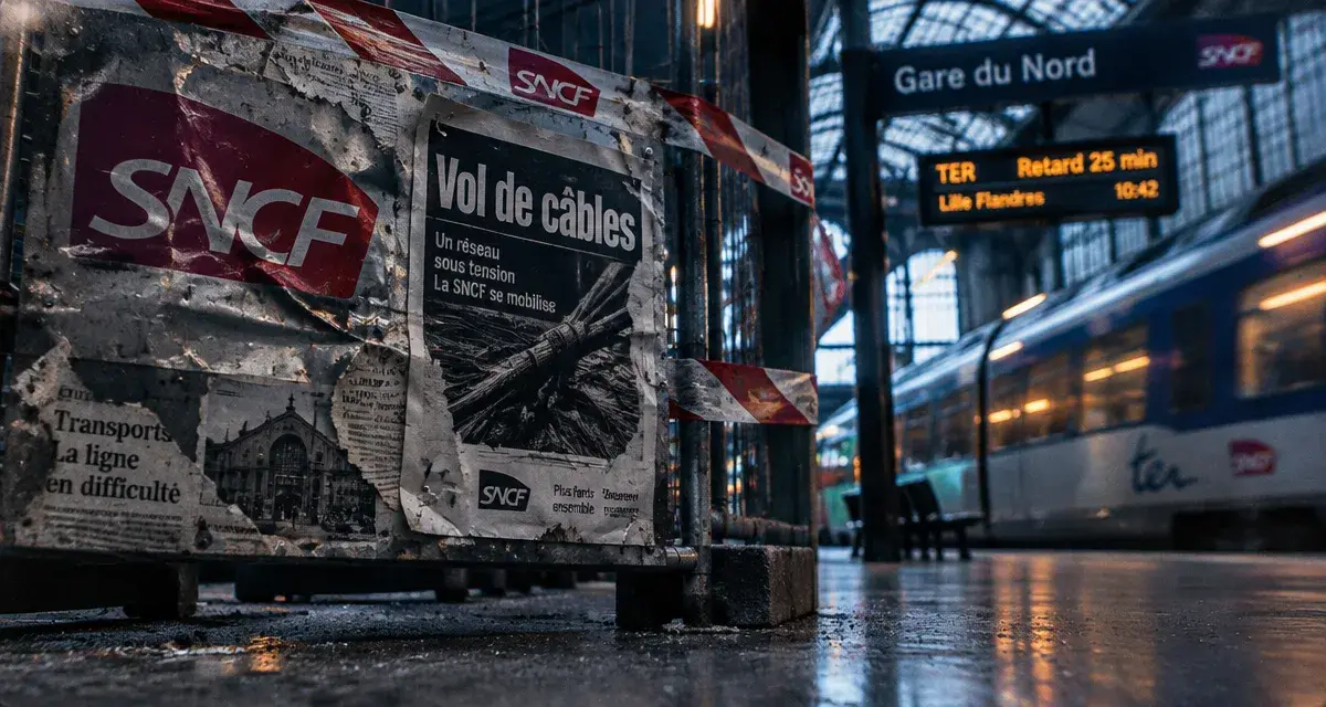 Vol de câbles : le TER perturbé entre Lille et Hazebrouck